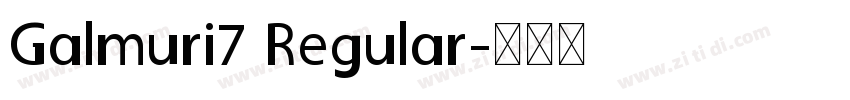 Galmuri7 Regular字体转换